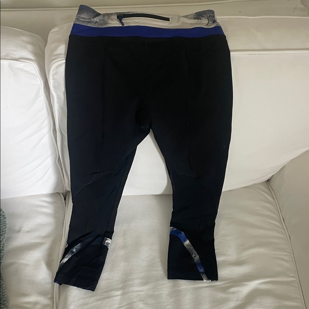 lululemon athletica Black and Blue Leggings